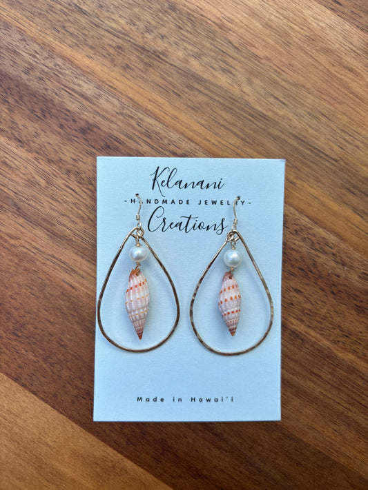 Miter shell earring
