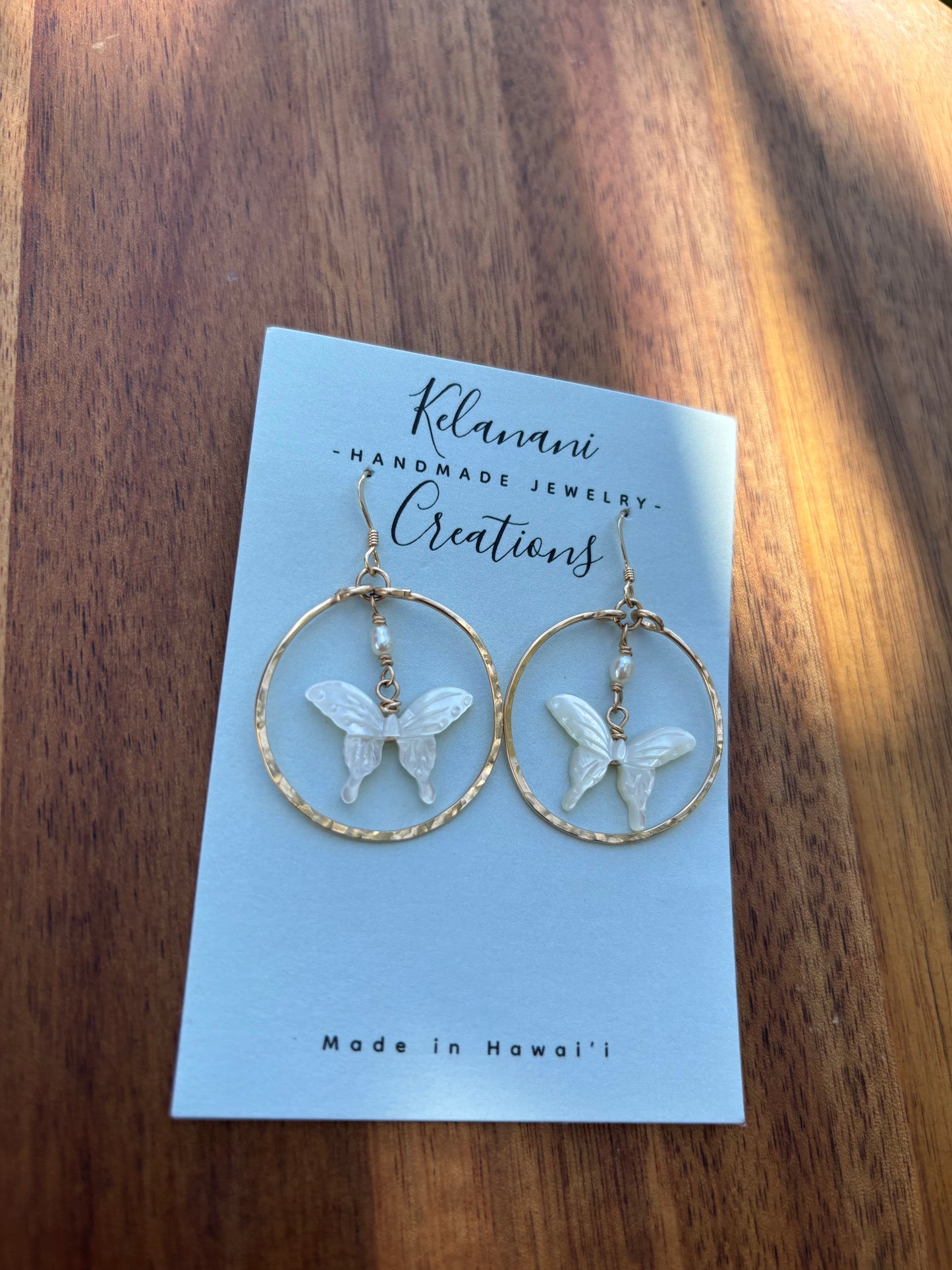 Pulelehua (butterfly) earrings